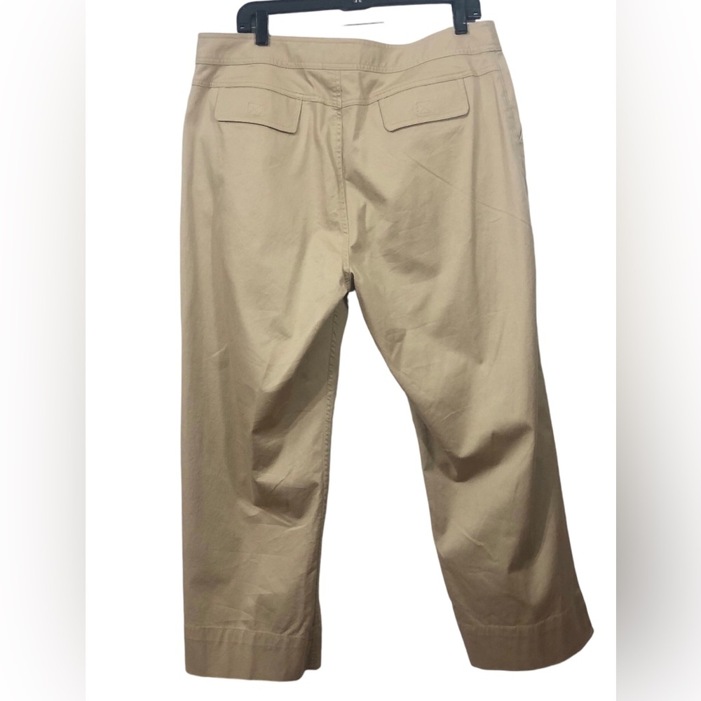 NWT LIZ CLAIBORNE‎ Cotton spandex Cropped khaki pants 16 stretch comfy soft - Picture 2 of 10